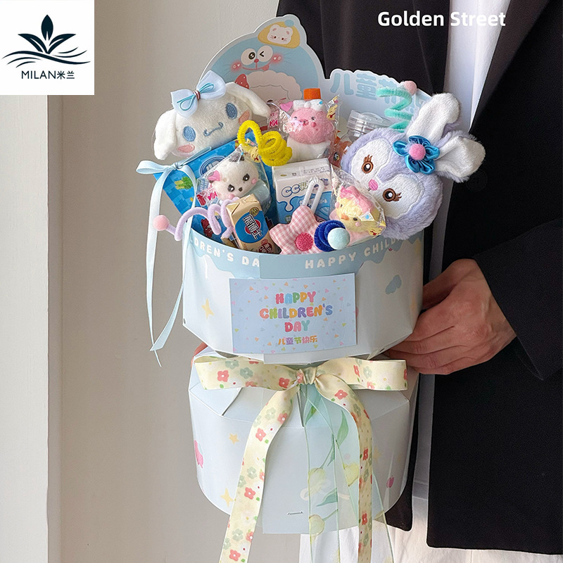 Día del niño Tarjeta de bendición Tarjeta de felicitación de dibujos animados Tarjeta postal Inserción de dulces Aperitivos Ramo Decoración de regalo Tarjeta Inserción