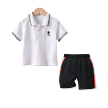 ��ͯ������װ��ɫ��ĸ����POLO����������֯����ɫ�̿��˶�����װ