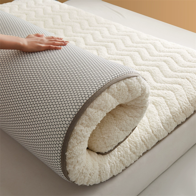Бархатный утолщенный матрас, зимняя бархатная мягкая подушка из ягненка, бытовой двойной матрас, пододеяльник, напольный матрас, студенческое общежитие Ma Xiao