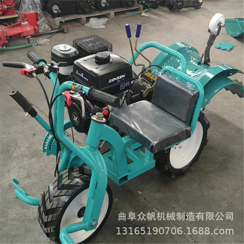 新款乘坐式三轮微耕机农用耕地汽油松土旋耕除草开沟耕地