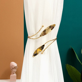 Hot-Selling European and American Adjustable Metal Small Leaf Curtain Straps Curtain Buckles Metal Leaf Armband Arm Bracelet