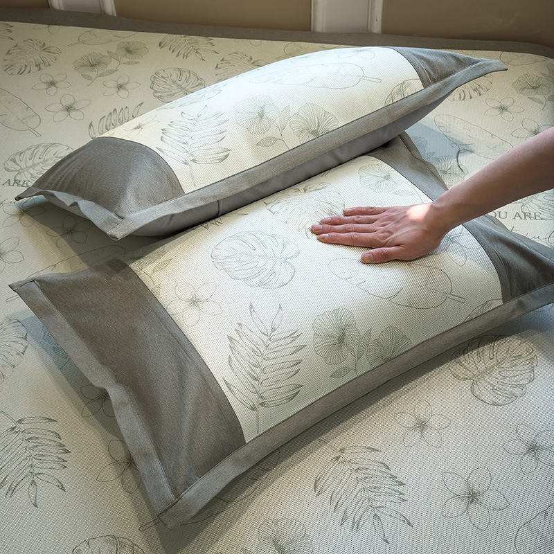 2025 nueva funda de almohada de seda de hielo funda de almohada para el hogar única funda de revestimiento de núcleo de almohada de 48x74cm verano
