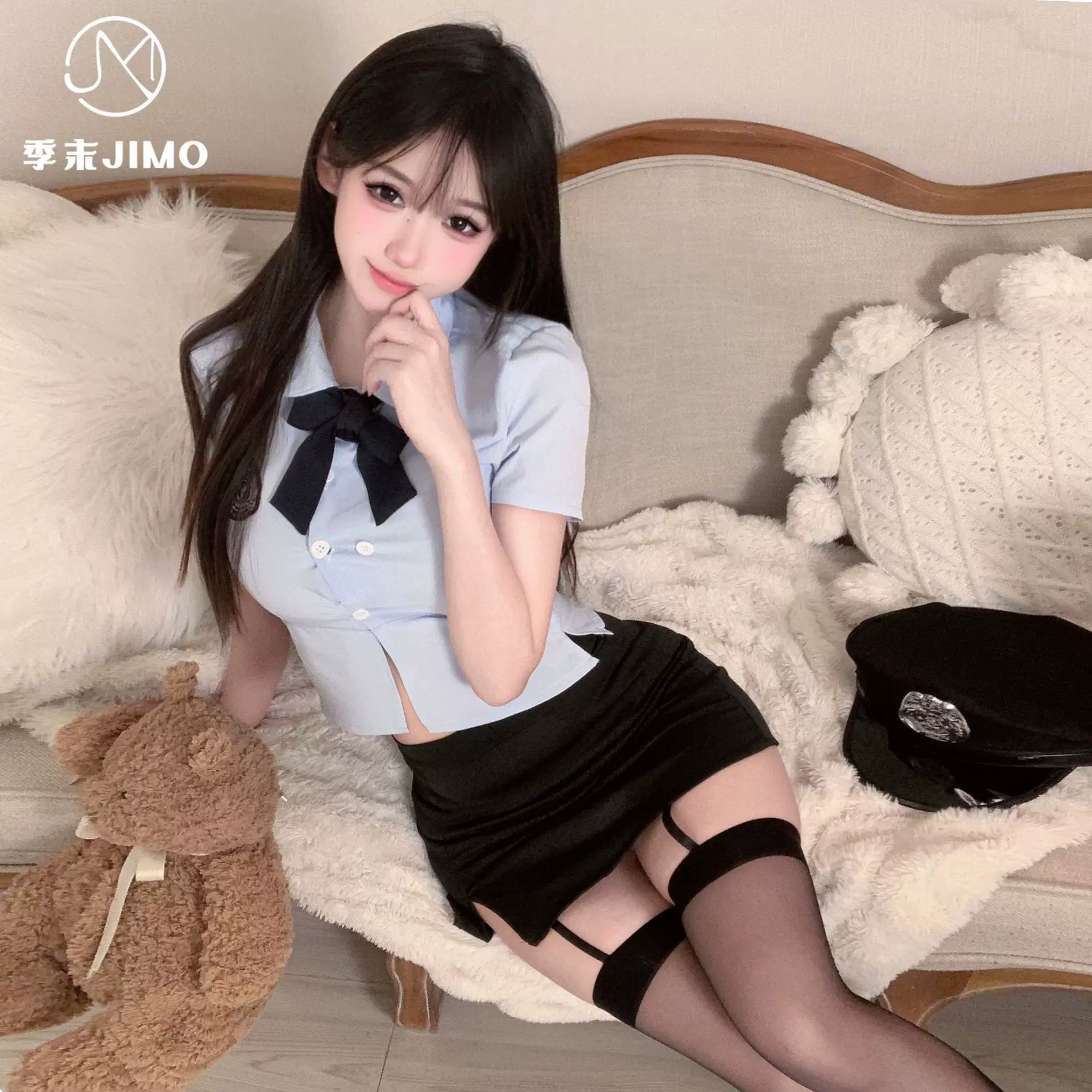 季末情趣内衣性感女警职业套装角色扮演学生紧身制服诱惑OL教师