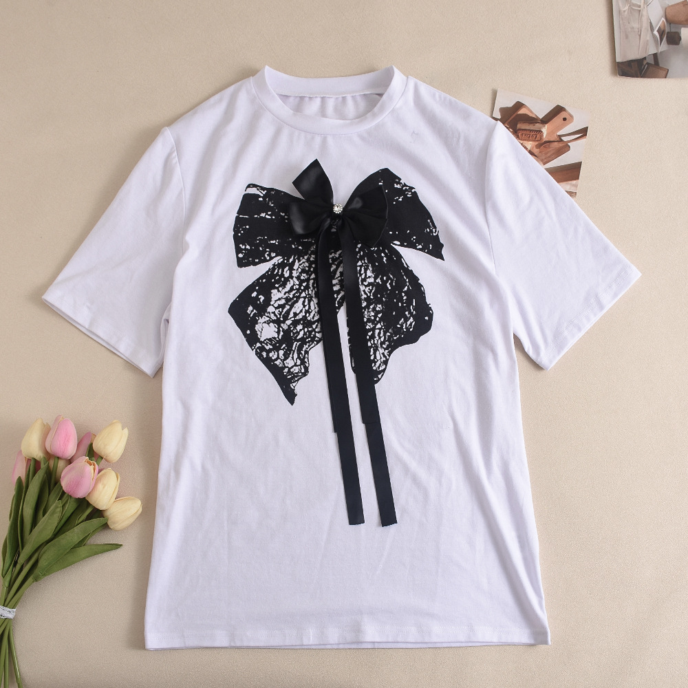 Sexy 3D Butterfly Print Loose Lazy Top Lace Trendy Shorts Suit Women