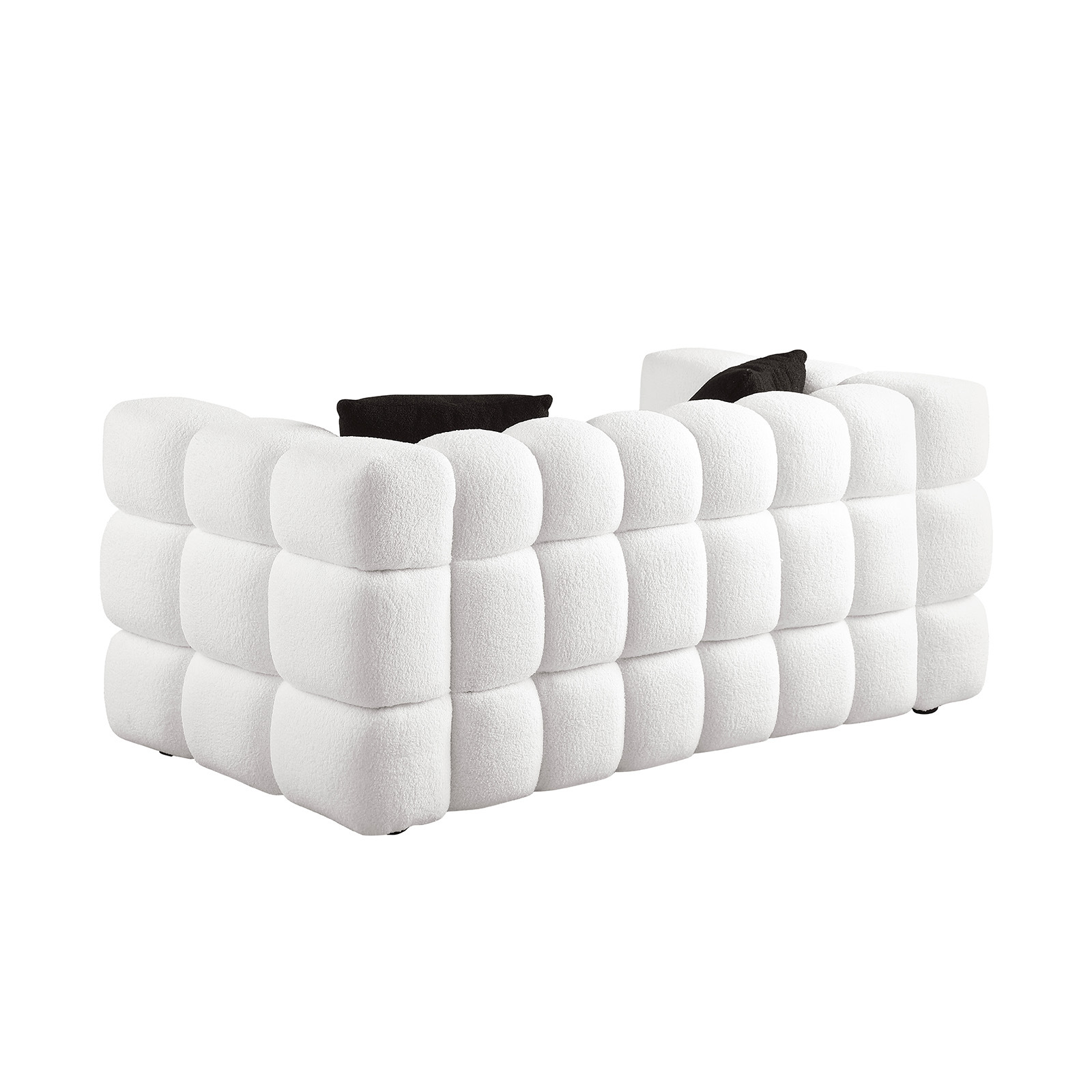 Estilo japonés sofá de cuero nórdico pequeño estilo simple moderno de sala de estar de tres personas sofá artístico de cuero image 4