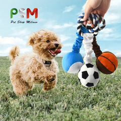 PSM Factory Direct Basketball Dog Toy Football Tennis Dog Super Soft Cloth Bite Sound Ball Pet Training Toy