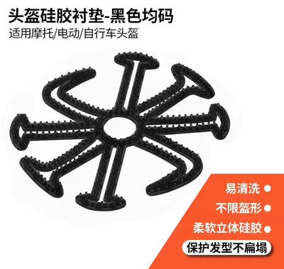 Motosiklet dəbilqələri Padding That Doesn'T Flatten Hair - basic-8-claw-black-1-pack