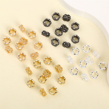 14K��ɫ�Ƕ�ʯ�����ܭh�U�մ��diy�ֹ����������ɢ�����