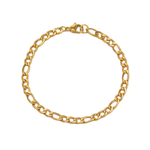 European and American Fashion Minimalist Popular Stainless Steel Bracelet for Women Personal Versatile Gold-Plated Fegato Chain Bracelet Wholesale