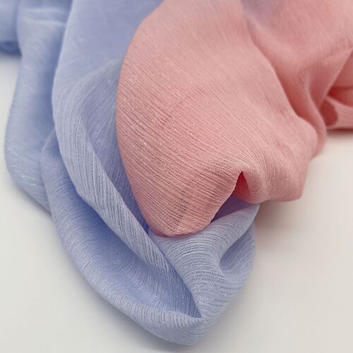 Lustrous Silver Brocade Silk Crepe Fabric Spring and Summer Chiffon Dress Hanfu Fabric Sun Protection Suit Breathable Polyester