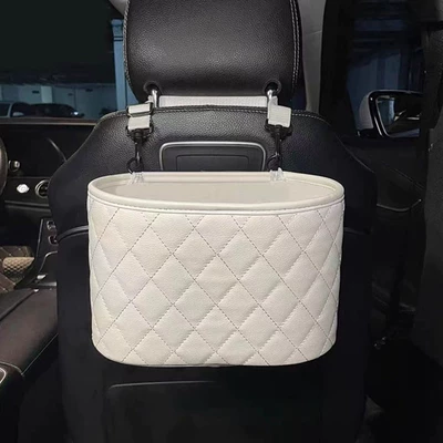 storage box car storage bag | Car storage bag/box - storage-bucket-solid-white-leather