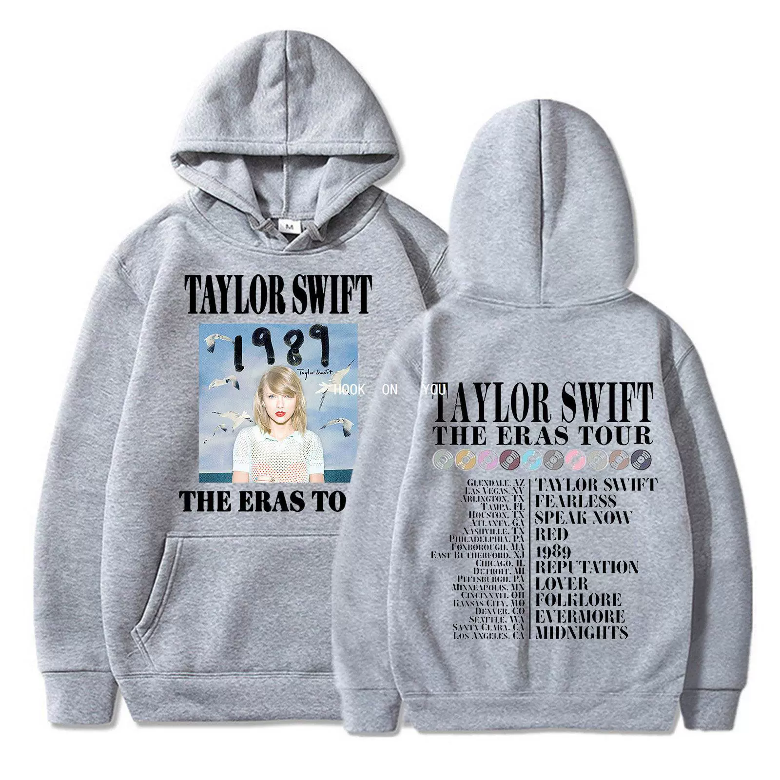 Taylor Swift The Eras Tour печать на передней части детское худи