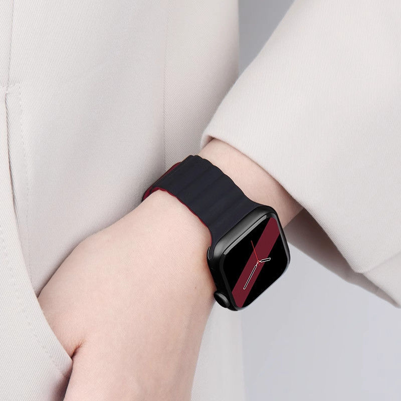 [버건디가 들어간 블랙]-[41mm] iwatch7/00에 적합