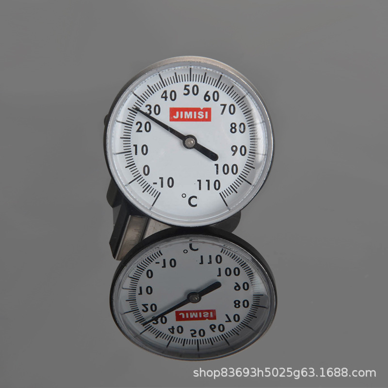 吉米斯可挂式不锈钢指针食品温度计打奶温度计带夹子水温计油温计阿里巴巴