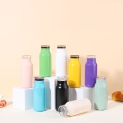 クロスボーダー新型牛乳瓶304ステンレス二層真空保温カップ携帯アウトドアスポーツカップ卸売り