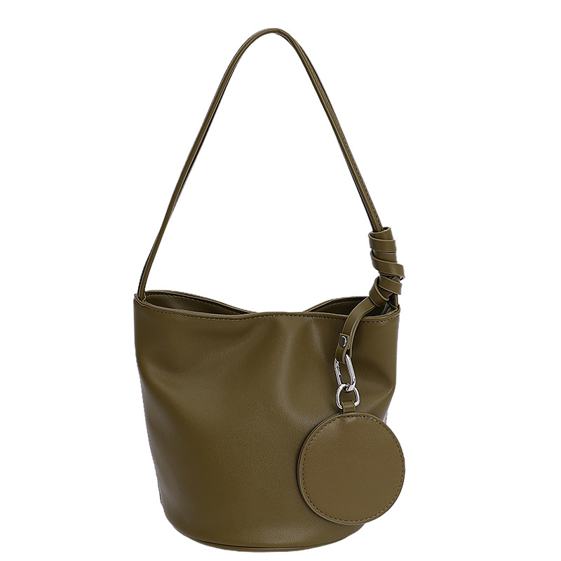 2025 nuevo bolso de mujer simple bolso de axila casual bolso de cubo de gran capacidad para mujer bolso de hombro de alta gama de moda