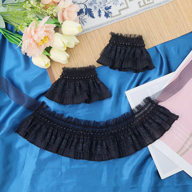 Halloween venta caliente nuevo buquete de encaje pulsera elástica adorable chica dulce vestido de baile conjunto