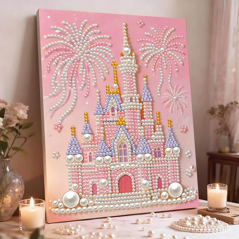 DIY Romantic Pearl Dream Castle Handmade Diamond Painting Pearl Painting Happy Birthday Creative Ornaments Best Friend Gift DIY Romantic Pearl Dream Castle Handmade Diamond Painting Pearl Painting Happy Birthday Creative Ornaments Best Friend Gift
