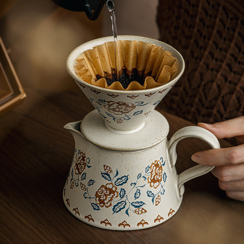 Hand-Brewed Coffee Set, Retro Coffee Pot, Ceramic Coffee Filter Cup, Sharing Pot, Coffee Brewing Equipment, Cross-Border Export Hand-Brewed Coffee Set, Retro Coffee Pot, Ceramic Coffee Filter Cup, Sharing Pot, Coffee Brewing Equipment, Cross-Border Export