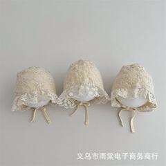 Infant Hat with Ins Stylish Lace Edge Earmuff Hat Spring and Summer Thin Model for Toddlers and Babies for Outing Sunshade and Sun Protection