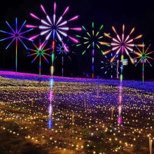 高档LED七彩发光声控幻彩烟花灯防水防冻耐寒节日露营装饰氛围灯