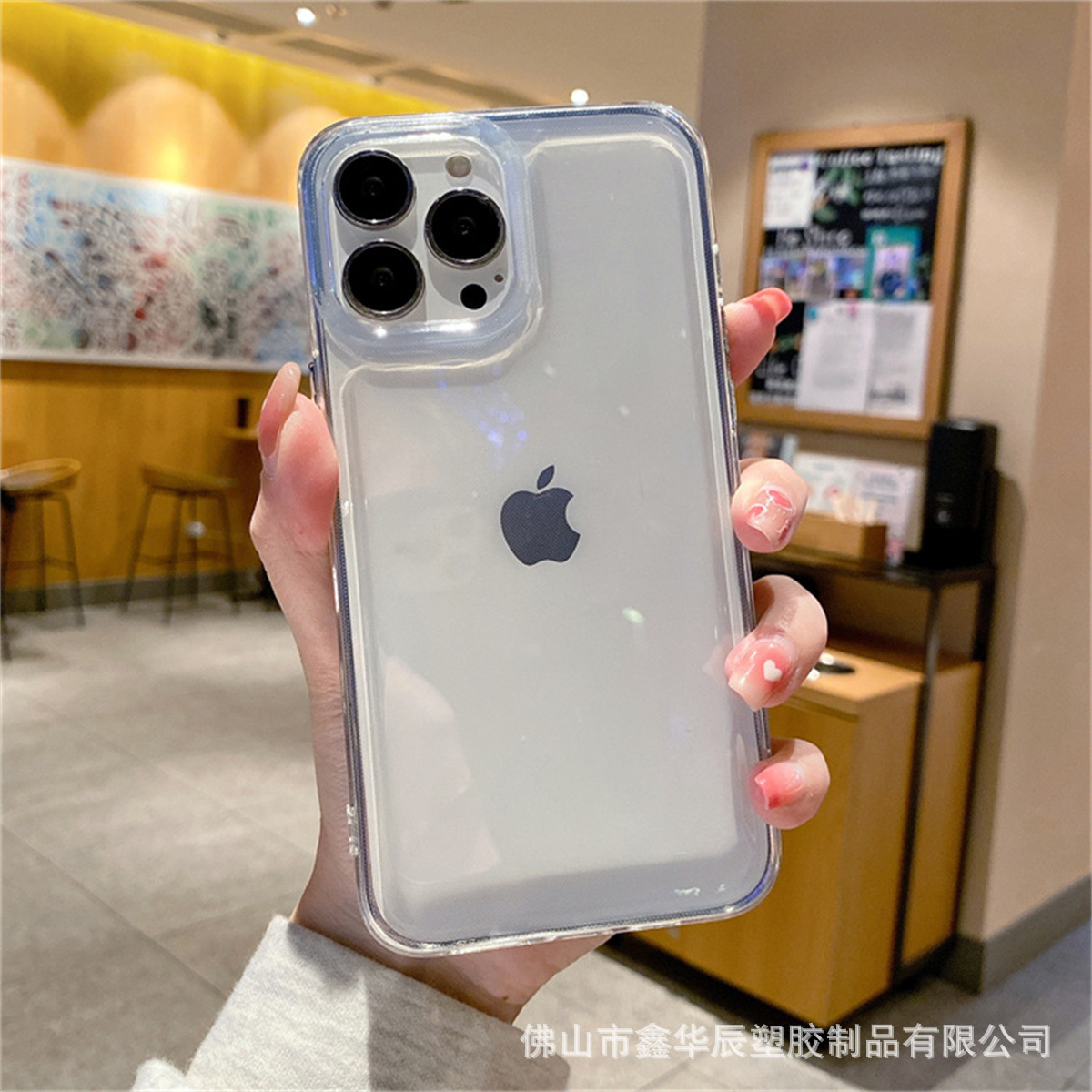 La carcasa espacial de alta transparencia es adecuada para la nueva carcasa del teléfono móvil iphone16 X/XS transparente Apple 15 botones de galvanoplastia 13 carcasa blanda