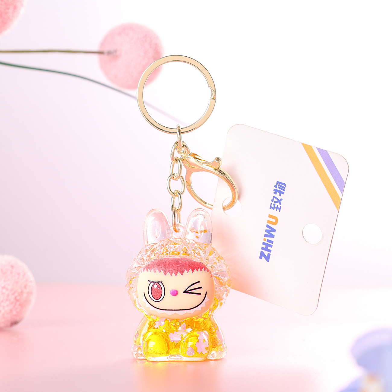 Nuevo aceite de arenas movedizas llavero lindo deriva botella de arenas movedizas colgante coche de dibujos animados llavero pequeño regalo al por mayor