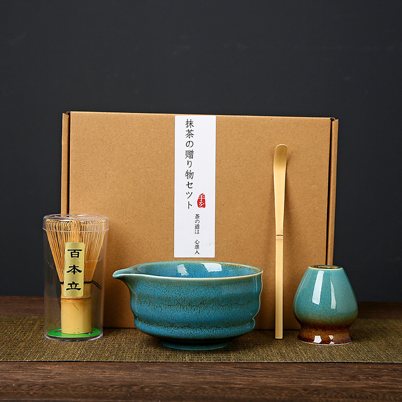 Japonés Matcha tazón Matcha túnica canción té herramientas de pedido taza de té de cerámica taza de té mezclador Matcha cepillo taza de té