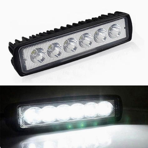Cross-border bestseller: grille light, off-road lighting, car LED work light, 18W floodlight, linear roof spotlight