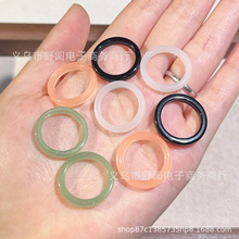 仿玉树脂跑环批发 DIY饰品配件手串手持跑环佛珠手捻跑环戒圈吊坠