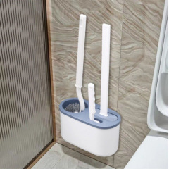 Creative Toilet Brush Set No Dead Angle Toilet Brush Japanese S-shaped Toilet Brush T-shaped Cleaning Brush Bathroom Toilet Brush