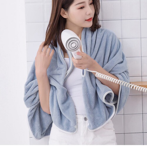 Bulk coral velvet bath robe with added thickness and water absorption, can be worn as a bath towel for home use, softer than pure cotton bathrobes, Class A