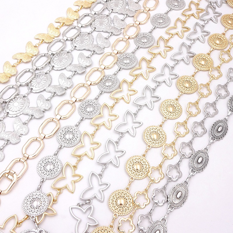 高级感复古连衣裙腰链女士金属时尚配配饰毛衣腰带装饰链子收腰批