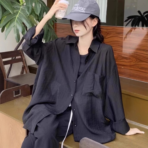 French-style white cotton linen sun shirt women's summer thin version outerwear women's open jacket women's blouse linen top summer