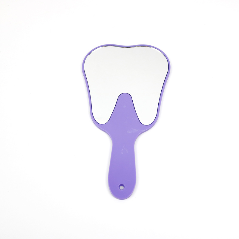 Dental espejo de la joyería del diente espejo de la Clínica oral pequeño espejo redondo de la joyería espejo cosmético en forma de diente espejo pequeño