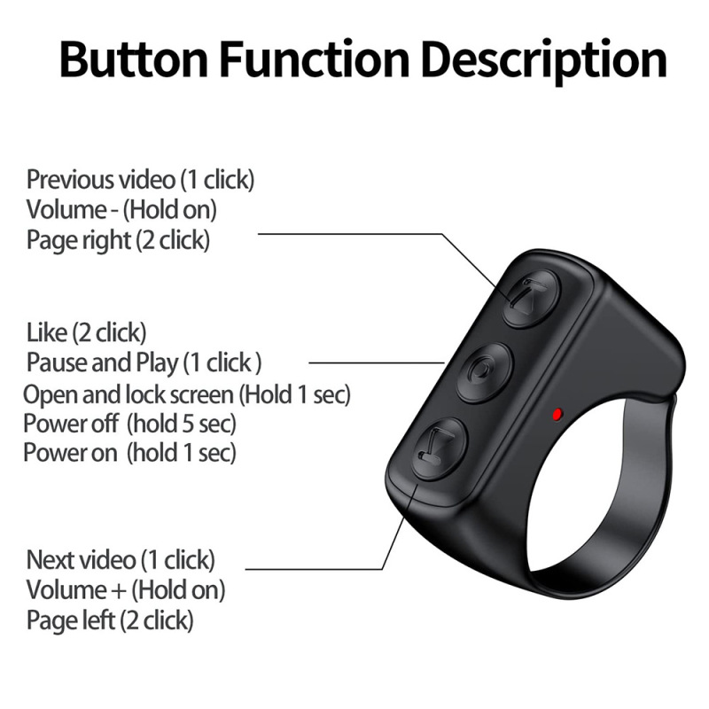 携帯電話bluetoothリモコン振音快手ブラシビデオ電子書籍pptページめくり追跡劇早送り一時停止神器|undefined
