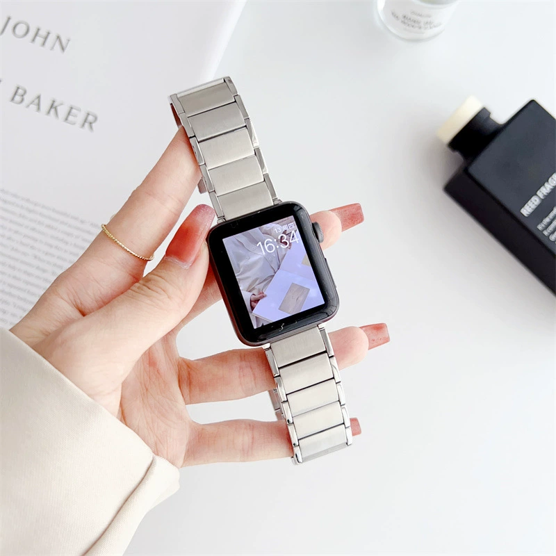 Подходит ремешок Apple Watch6 S7 Apple iWatch7/8/2/3/4/5 butterfly пряжка нержавеющая сталь магнитное всасывание
