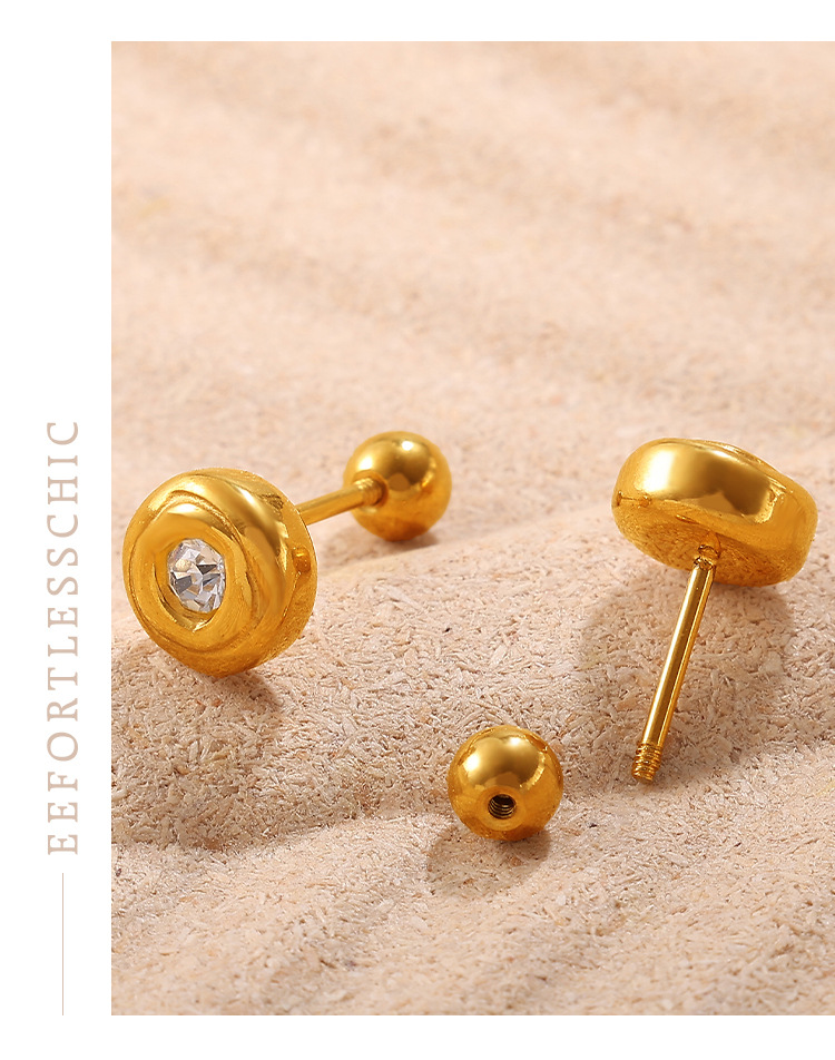 Ohrstecker aus Edelstahl, zartes kleines Blumenmotiv, Diamantohrringe_voghion.com