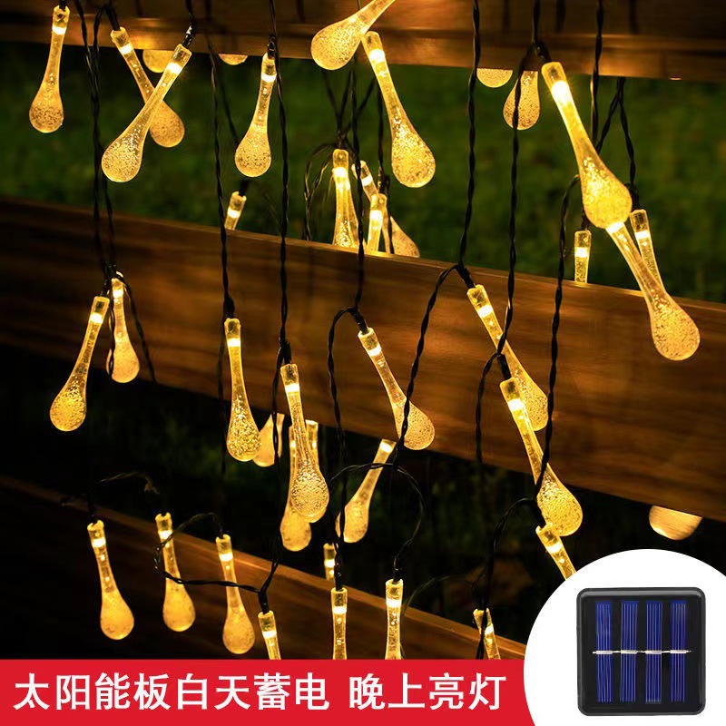 Amazon transfronterizo llevó la bola de la burbuja impermeable al aire libre Cadena de luz vacaciones patio decorativo luz de color luz solar Cadena de luz