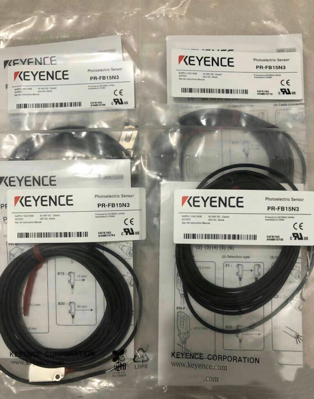 KEYENCE基恩士PR-F51C3PL光电传感器全新原包装现货