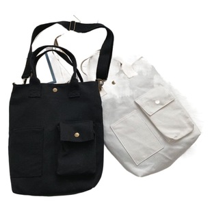 2019 Korean Style New Casual All-match Pocket Canvas Bag Fashionable Sweet Shoulder Bag Student Personalized Women Crossbody Bag