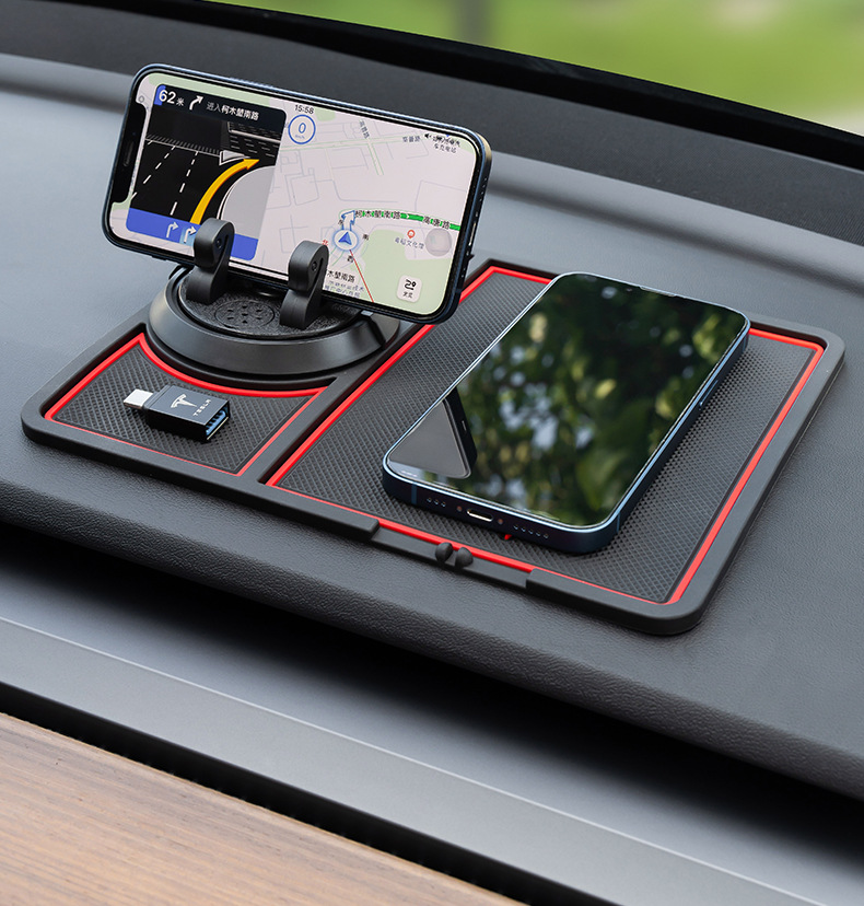 Car mobile phone car bracket multifunctional car bracket snap-on creative anti-slip mat hidden parking sign