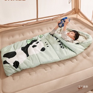 Camel Children's Sleeping Bag for Students, Nap Sleeping Bag for Cold Protection and Warmth, Anti-Kick Quilt for School Classroom, Winter Outdoor Sleeping Bag