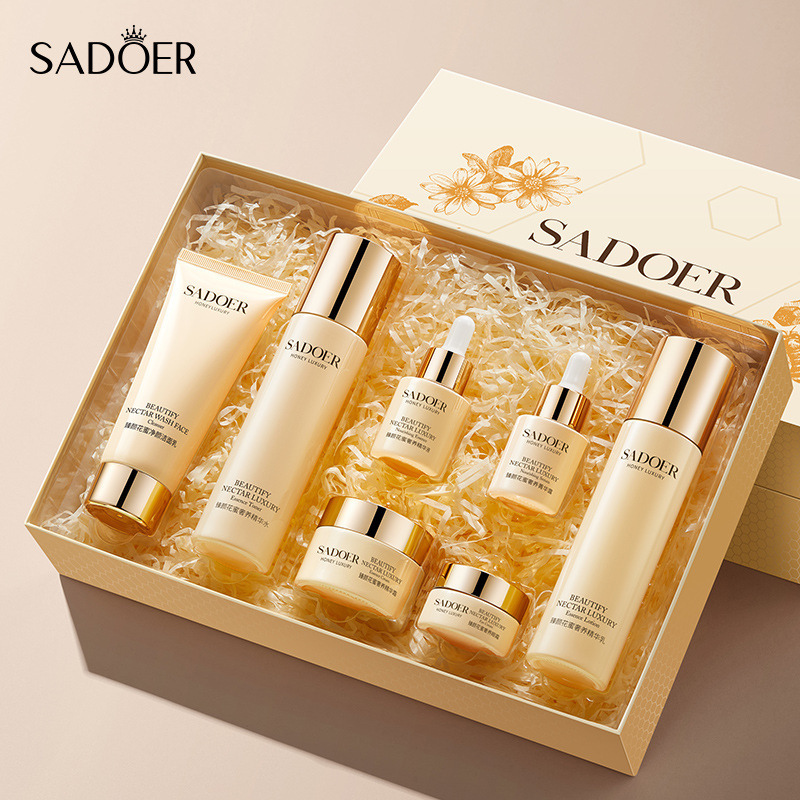 Shangduo Zhenyan nectar de flores lujosas set de siete piezas hidratante piel rejuvenecedora hidratante set de productos de cuidado de la piel fabricantes al por mayor