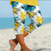 A 44528 Floral Geometric 7-Point Capri Pants ���ܼ����߷ֽ�