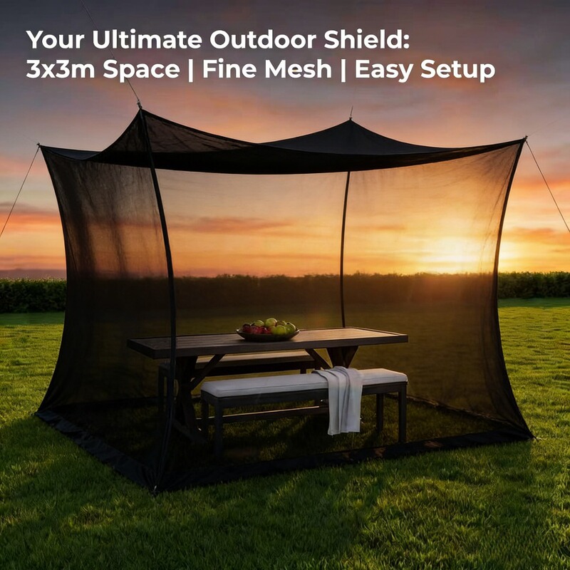 Extra-Large Outdoor Mosquito Net Cover for Patio Terrace Barbecue, Portable Mosquito Net, Sunshade Gazebo Insect-Proof Hanging Curtain Extra-Large Outdoor Mosquito Net Cover for Patio Terrace Barbecue, Portable Mosquito Net, Sunshade Gazebo Insect-Proof Hanging Curtain