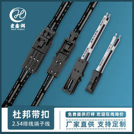 橱柜灯2.54mm间距杜邦端子线 2pin公端杜邦带扣连接线 白色杜邦线