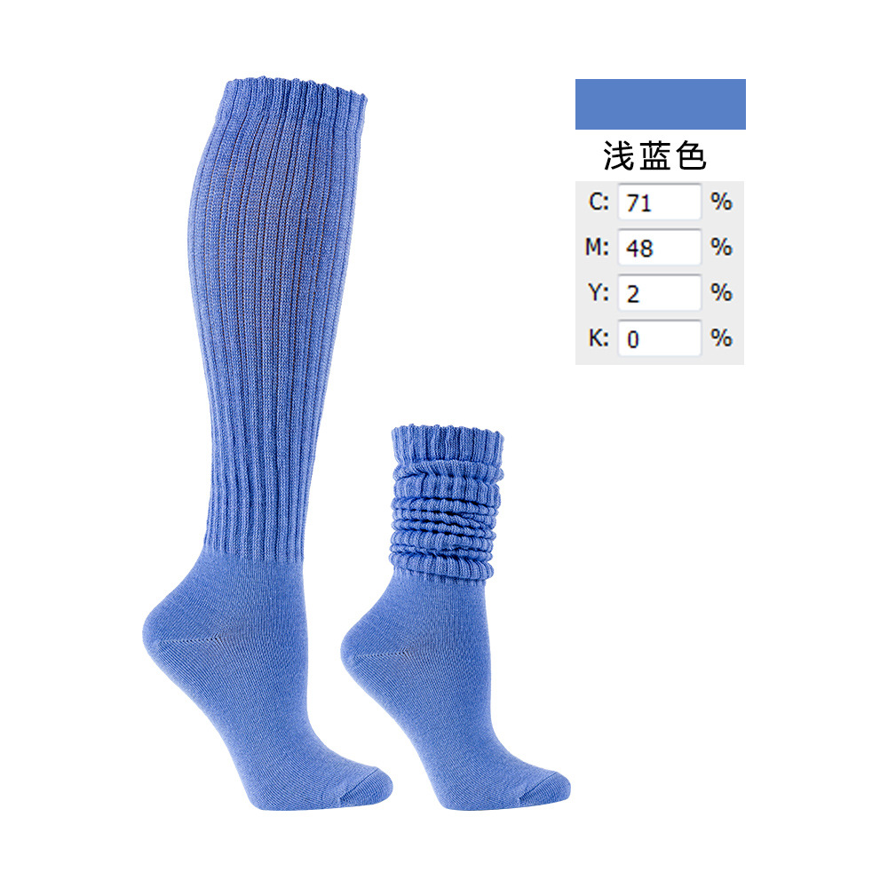 2025d Spring Summer Thin Women Colorful Mid-Calf Trendy Slouch Socks_voghion.com