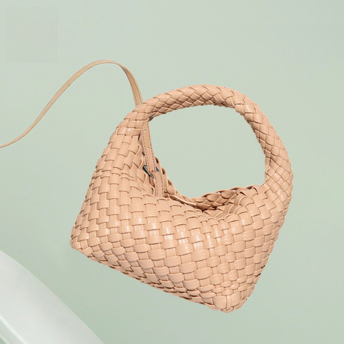 Factory woven vegetable basket children's bag small retro casual single shoulder crossbody lunch box bag hand-held women's bag drop shipping one piece