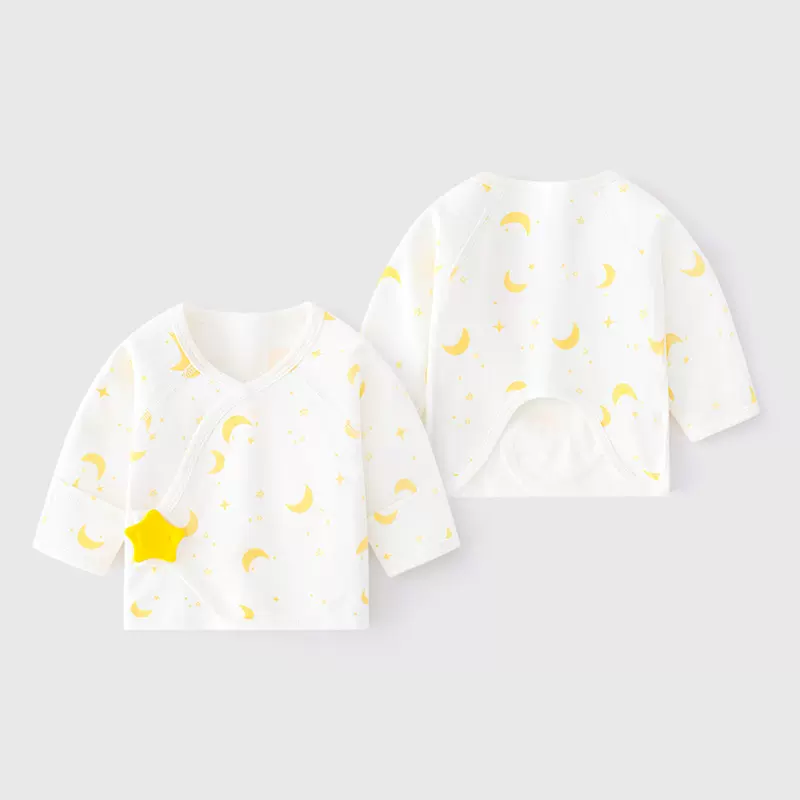 新生儿半背衣纯棉无骨初生宝宝衣服婴儿和尚服上打底春秋柔软磨毛